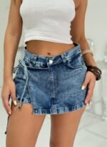 CELESTE short pollera con tiras - Imagen 2